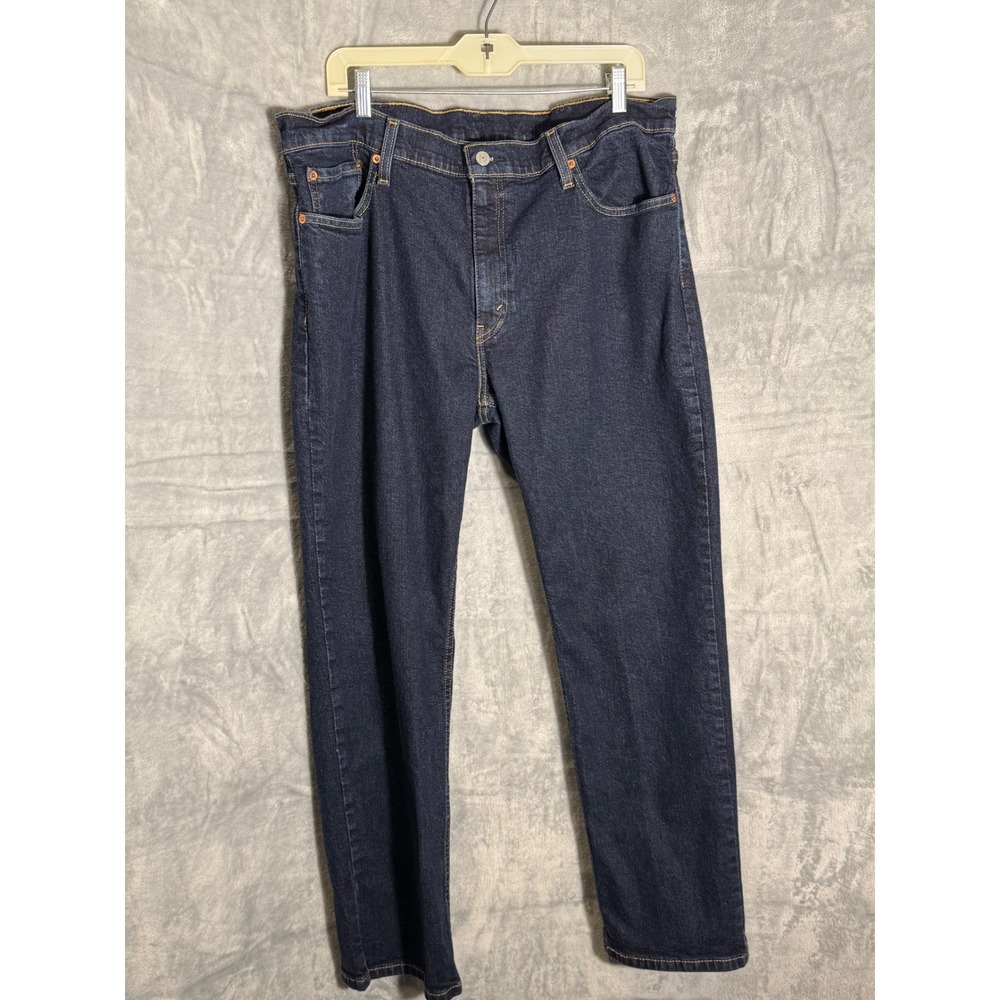 Levis 514 Straight Fit Jeans Mens 38x30 Dark Wash Indigo Blue Denim
